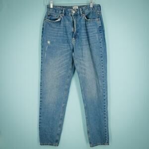 BDG Urban Outfitters 28 Size 6 Mom High Rise Button Zip Tapered Leg Cotton Jeans